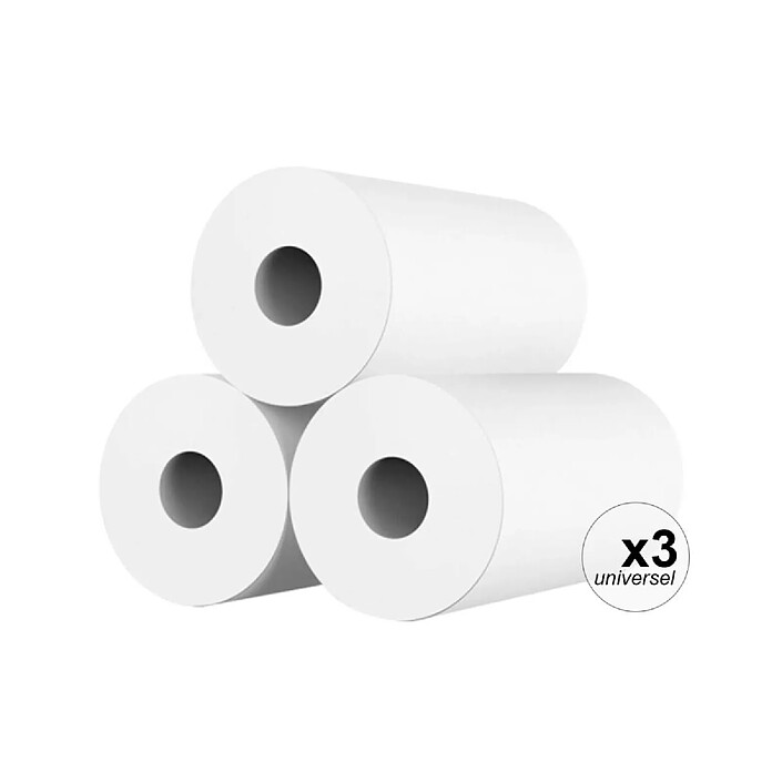 Avizar Lot de 3 Rouleaux d'Impression pour Appareil Photo Blanc