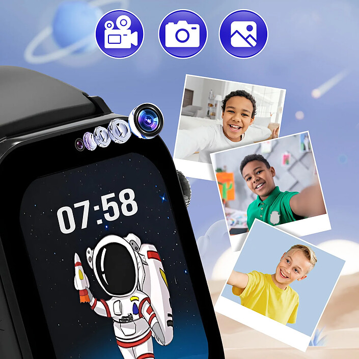 Avis Forever Montre intelligente Wifi pour enfants avec GPS et appels 4G Look Me Noir