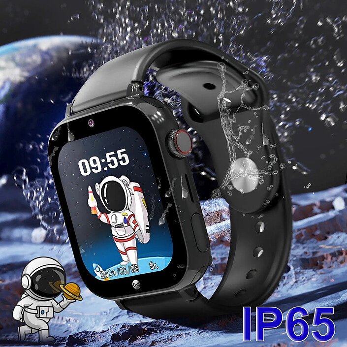 Forever Montre intelligente Wifi pour enfants avec GPS et appels 4G Look Me Noir pas cher