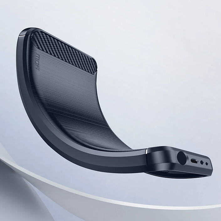 Avis MOFI Coque Silicone pour Xiaomi Redmi Note 13 4G Effet Métal Brossé Carbone Bleu