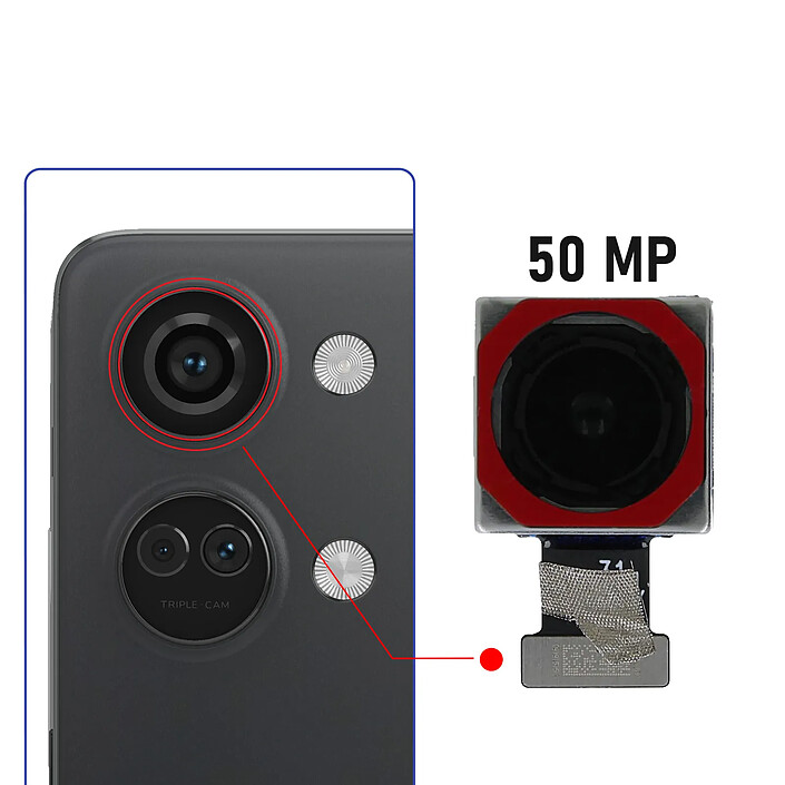 Avis Clappio Caméra Arrière Principal pour OnePlus Nord 3 5G 50MP