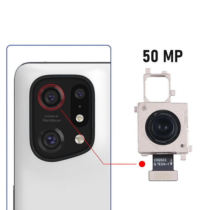 Avis Clappio Caméra Arrière Principal pour Oppo Find X5 50MP