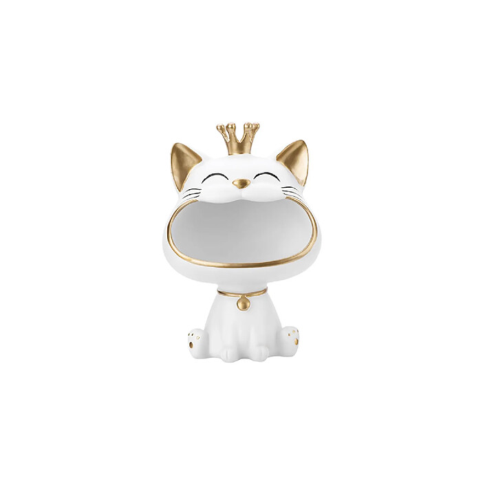 Avizar Décoration d'Intérieur Modèle King Cat au Sourire Large Blanc