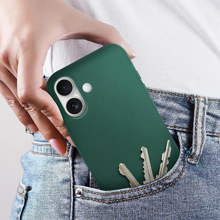 Acheter Avizar Coque pour iPhone 16 Plus Semi-rigide Soft-touch Anti-traces Vert foncé