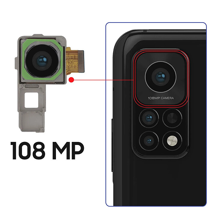 Avis Clappio Caméra Arrière Principal pour Xiaomi Mi 10T Pro 5G 108MP
