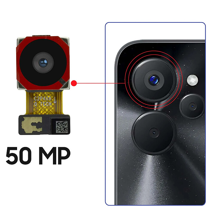 Avis Clappio Caméra Arrière Principal pour Realme 9i 5G 50MP