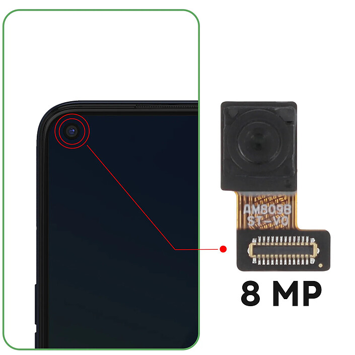 Avis Relife Caméra Avant pour Oppo A53s Capteur Selfie 8MP Noir