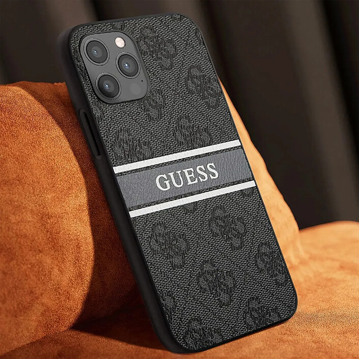 Acheter Guess Coque pour Apple iPhone 12 Pro Max Stripe Gris