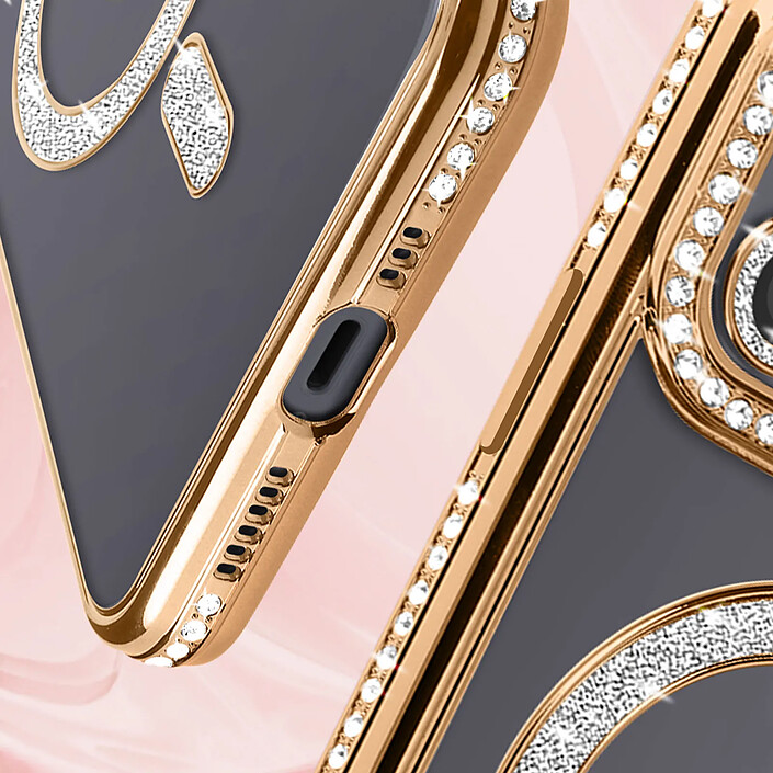 Acheter Avizar Coque Diamant pour iPhone 12 Protection MagSafe Contour Strass