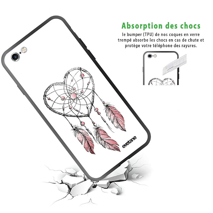 Avis Evetane Coque en verre trempé iPhone 6 Plus / 6S Plus Attrape coeur .