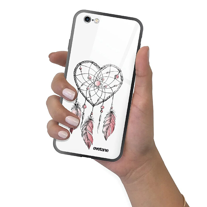 Evetane Coque en verre trempé iPhone 6 Plus / 6S Plus Attrape coeur . pas cher