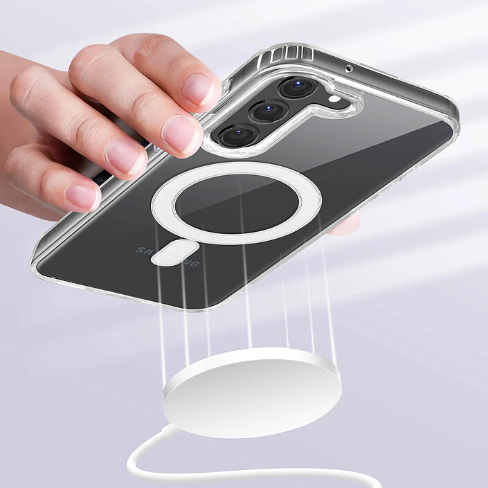 Avis Avizar Coque MagSafe pour Samsung Galaxy S23 Antichoc Coins Renforcés Transparent