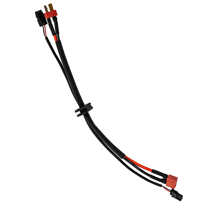 E-Twow Câble de liaison batterie au contrôleur 3 + 3 Broches 25cm Noir