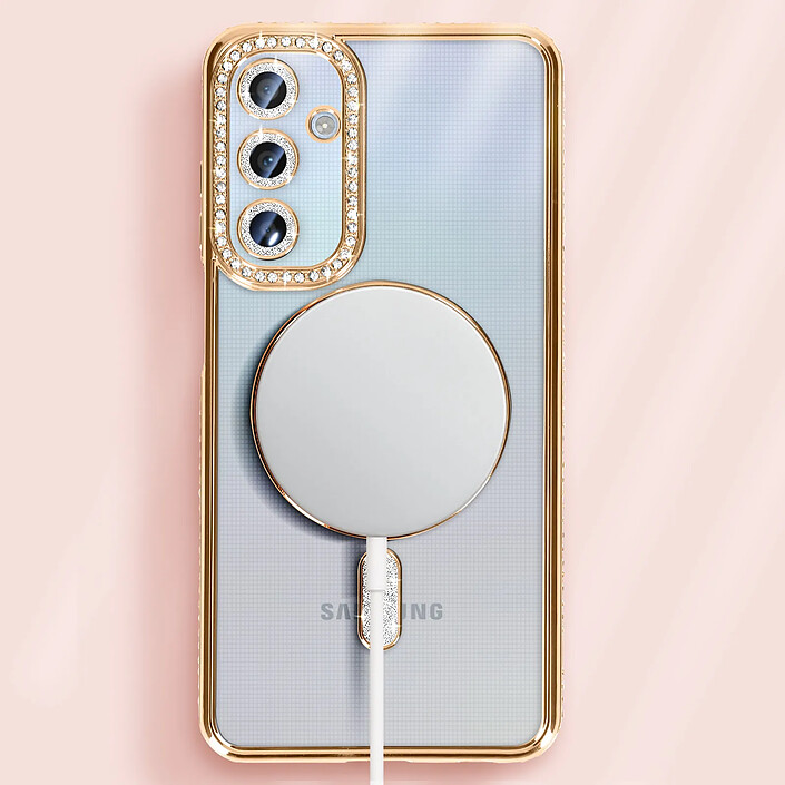 Avizar Coque Diamant pour Samsung Galaxy A25 MagSafe Contour Strass pas cher