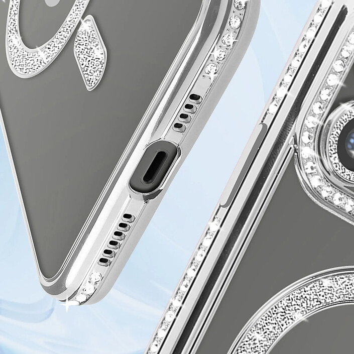 Acheter Avizar Coque Diamant pour iPhone 13 Pro Max Protection MagSafe Contour Strass