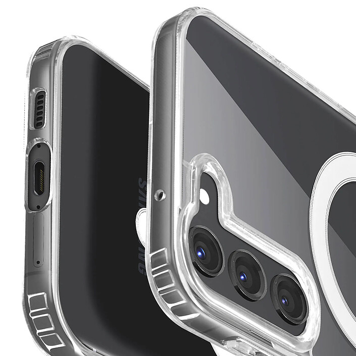 Avizar Coque MagSafe pour Samsung Galaxy S23 Antichoc Coins Renforcés Transparent pas cher