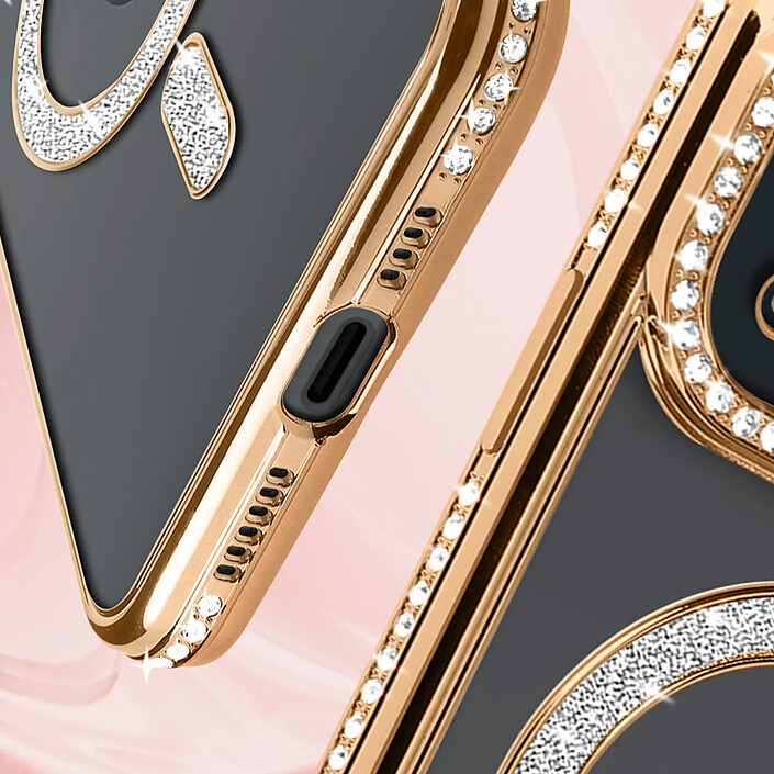 Acheter Avizar Coque Diamant pour iPhone 15 Protection MagSafe Contour Strass