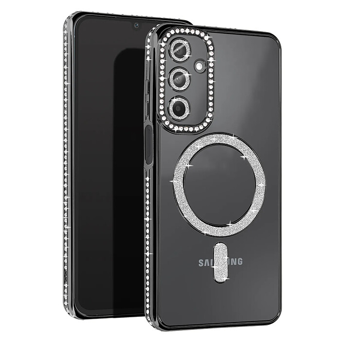 Avizar Coque Diamant pour Samsung Galaxy A15 MagSafe Contour Strass