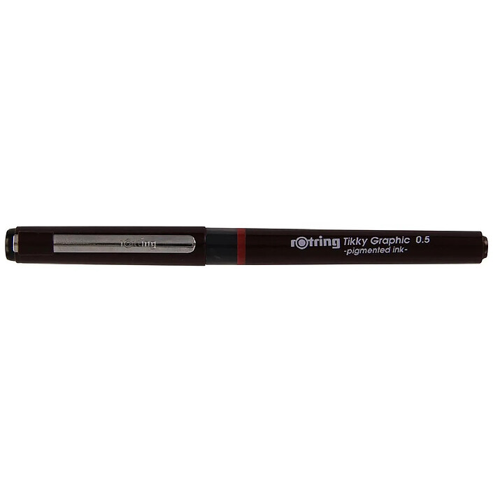 ROTRING Stylo feutre Tikky Graphic Pointe baguée métal 0,5 mm Noir