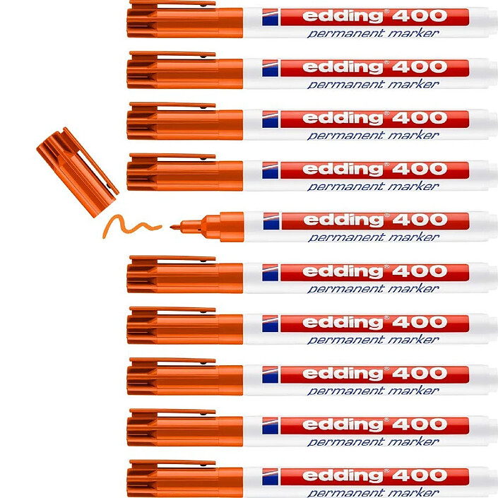 EDDING Marqueur Permanent 400 Orange 1 mm x 10