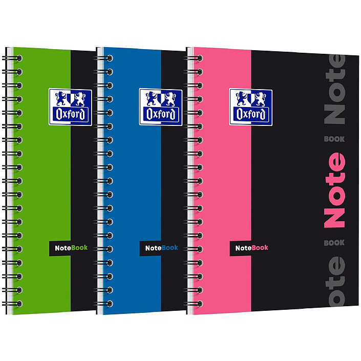 OXFORD Cahier NoteBook B5 160P 90g petits Carreaux coloris Aléatoire