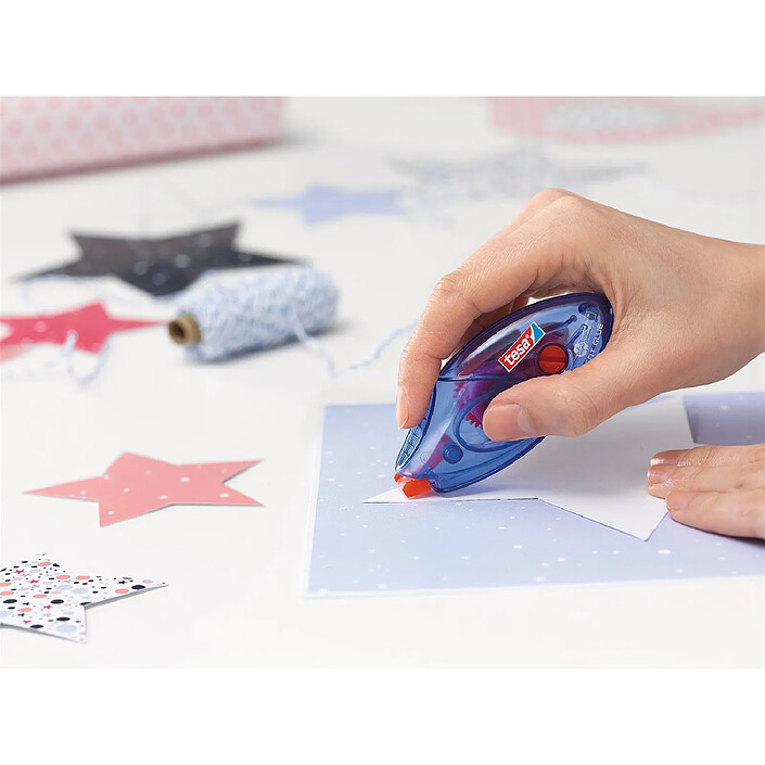 TESA roller de colle jetable PERMANENT GLUE, 8,4 mm x 8,5 m x 10 pas cher
