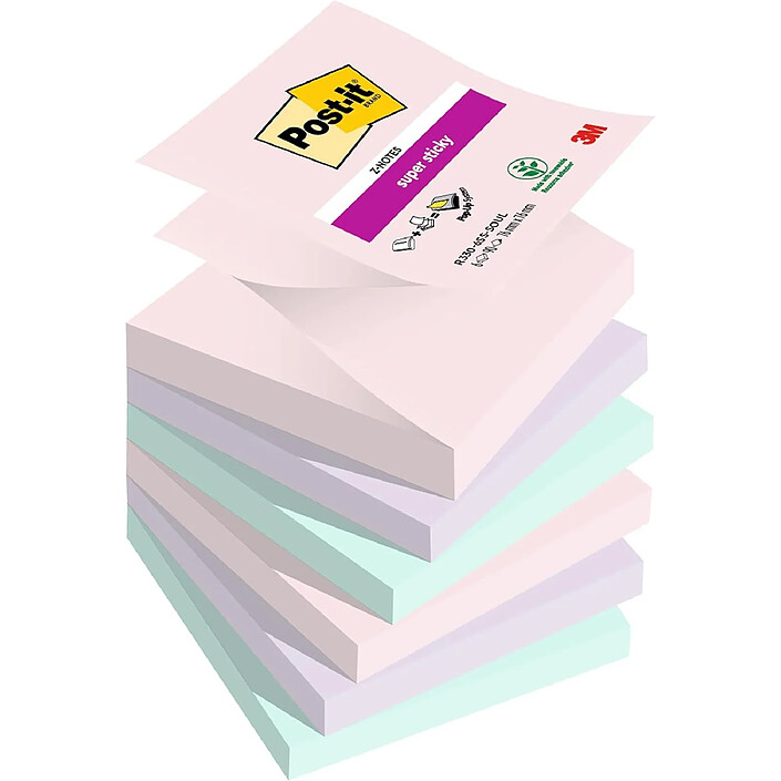 POST-IT Bloc-note adhésif Super Sticky Z-Notes, 76 x 76 mm