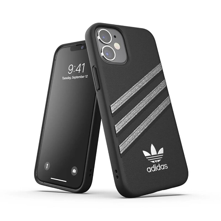 Avis Adidas Coque de Protection pour iPhone 12 Mini Originals 3 Stripes Noir