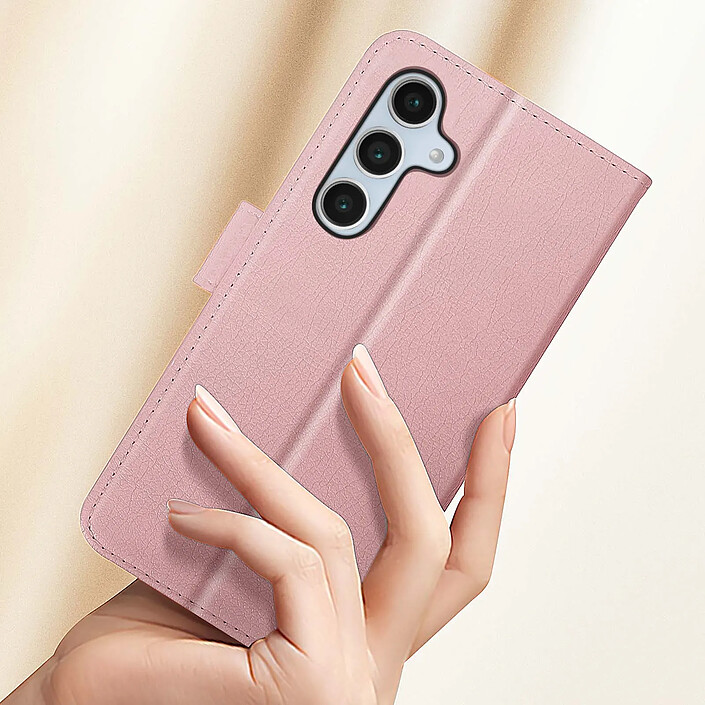 Acheter Avizar Étui pour Samsung Galaxy S24 FE Clapet Portefeuille et Support Vidéo Rose champagne