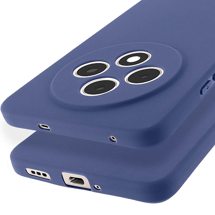 Avizar Coque pour Oppo Reno 12F Silicone Souple Mate Bleu nuit pas cher