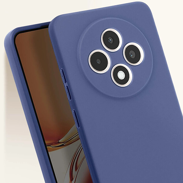 Acheter Avizar Coque pour Oppo Reno 12F Silicone Souple Mate Bleu nuit