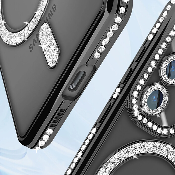 Acheter Avizar Coque Diamant pour Samsung Galaxy S24 MagSafe Contour Strass Noir