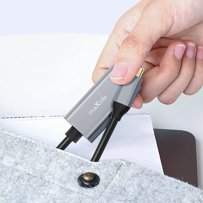 Avis Maxlife Adaptateur Vidéo USB-C vers HDMI Résolution 4K Design Compact Gris