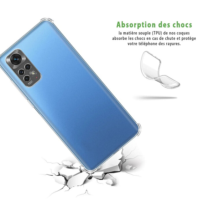 Acheter Evetane Coque Xiaomi Redmi Note 11 Anti-Chocs avec Bords Renforces en silicone transparente Motif
