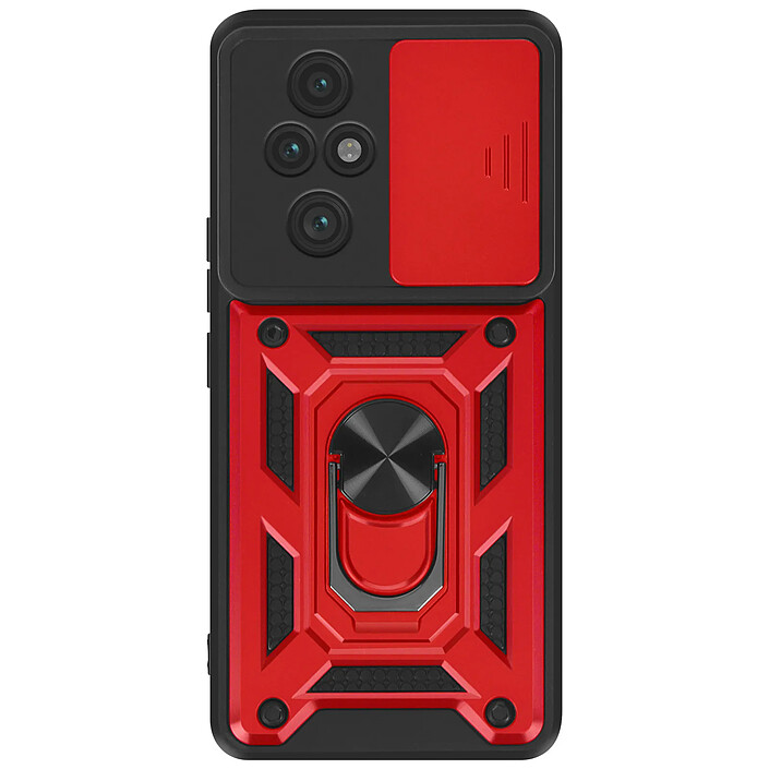 Mayaxess Coque pour Honor 200 Pro Bague Support Cache Caméra Coulissant Rouge