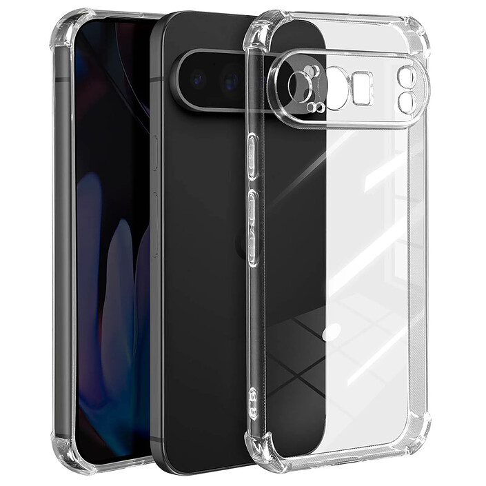Coque Transparente + 2 Verres Trempés Pour Google Pixel 8 / 8 Pro / 9 / 9 Pro XL - Neuf