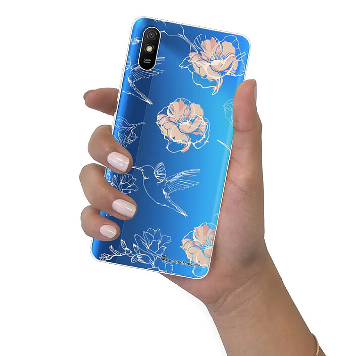 LaCoqueFrançaise Coque Xiaomi Redmi 9A 360 intégrale transparente Motif Fleurs Blanches Tendance . pas cher