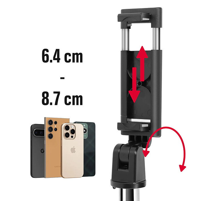 Acheter Maxlife Perche à Selfie Bluetooth Fonction Trépied Extensible à 69 cm Noir