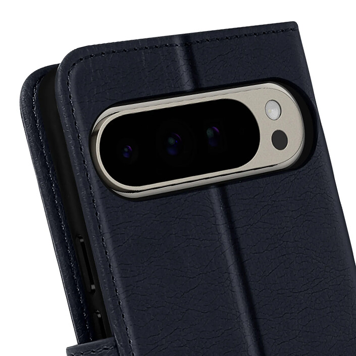 Avis Avizar Étui Folio pour Google Pixel 9 Pro XL Série Chesterfield avec Fonction Support Bleu nuit
