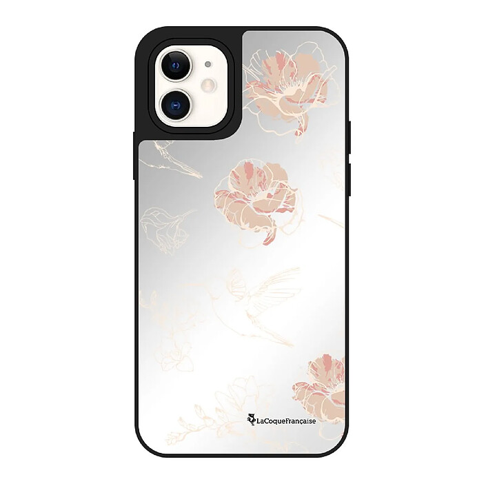 LaCoqueFrançaise Coque iPhone 12 Mini miroir Fleurs Blanches Design