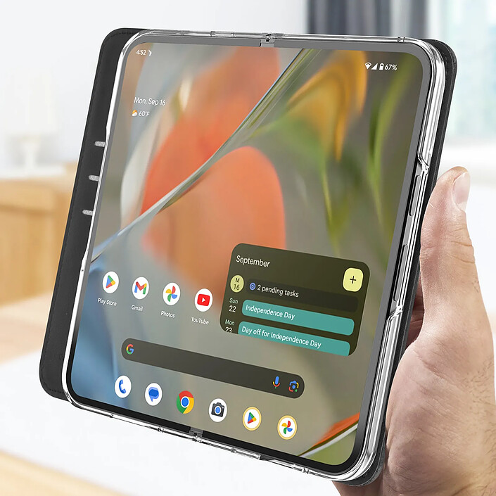 Avis Abeel Étui pour Google Pixel 9 Pro Fold Portefeuille Anti-RFID Noir