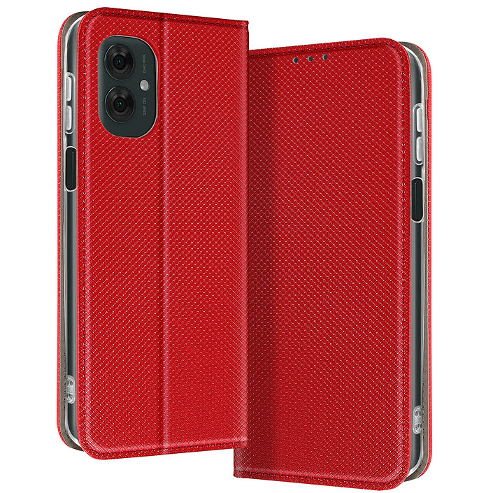 Avizar Étui pour Motorola Moto G55 Clapet Porte-carte et Support Vidéo