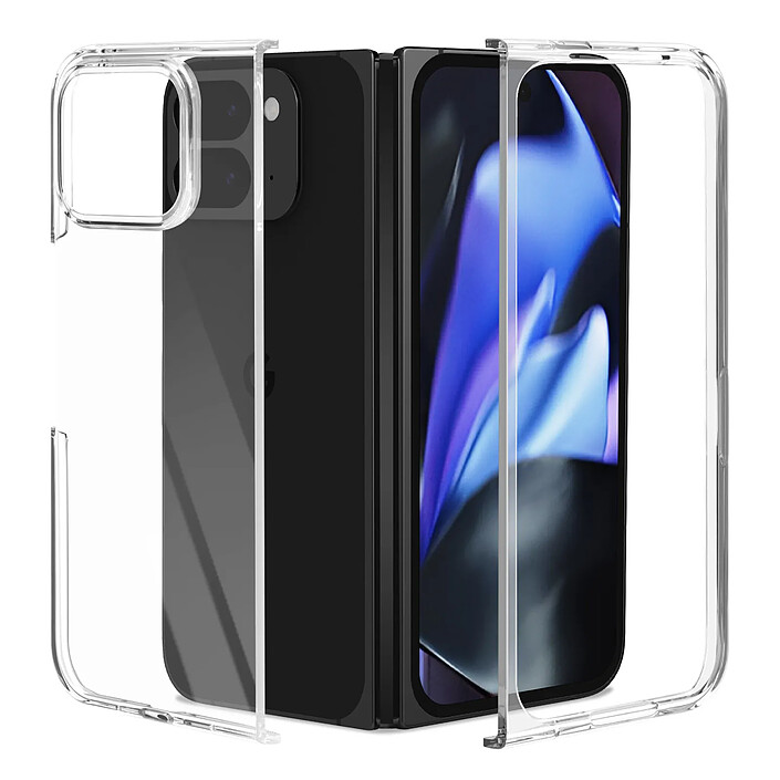 Abeel Coque pour Google Pixel 9 Pro Fold Rigide avec Caméra Surélevée Transparent