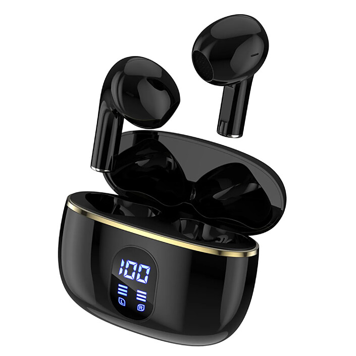 Avizar Écouteurs TWS Bluetooth 5.3 Compatible Siri Modèle Dallas Noir