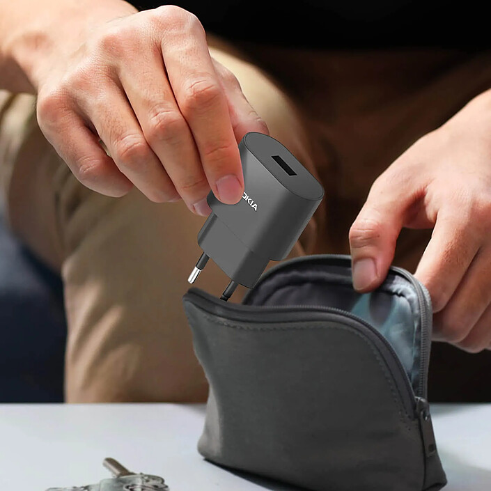 Nokia Chargeur secteur Original Nokia 18W avec câble USB-C de 1m pas cher