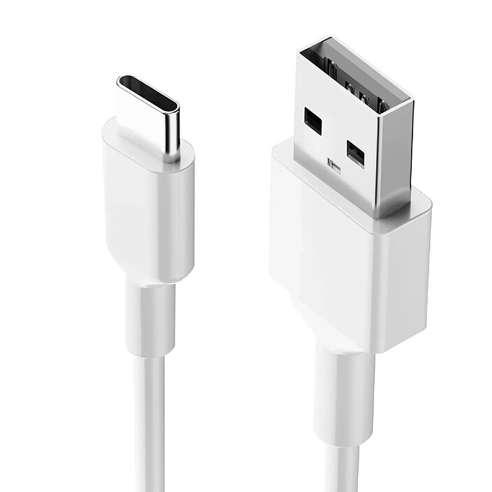 Partel Câble de Charge et Transfert de Données USB-A vers Type-C 2,4A 1M Blanc