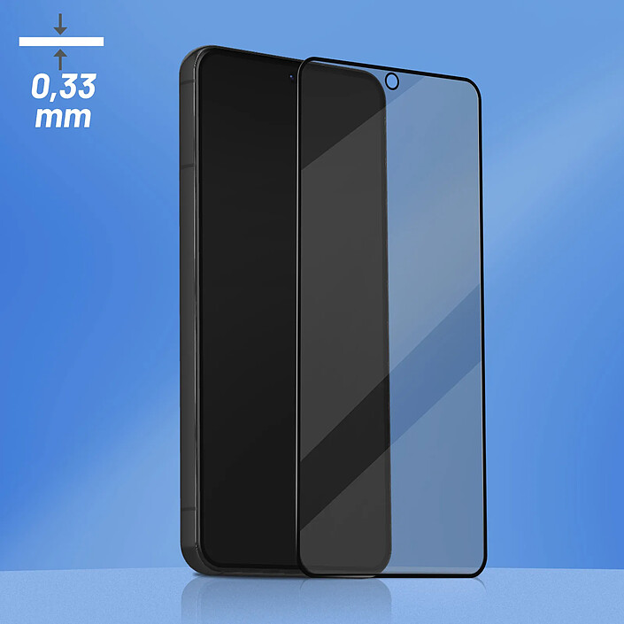 Prio Verre Trempé pour Samsung Galaxy S23 Haute Protection 9H Ultra Fin 0,33mm Noir pas cher
