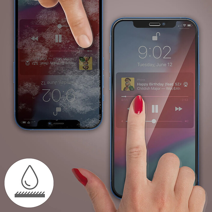 X-One Film pour iPhone 12 Mini Verre Trempé 9H Biseauté Antichoc Transparent pas cher