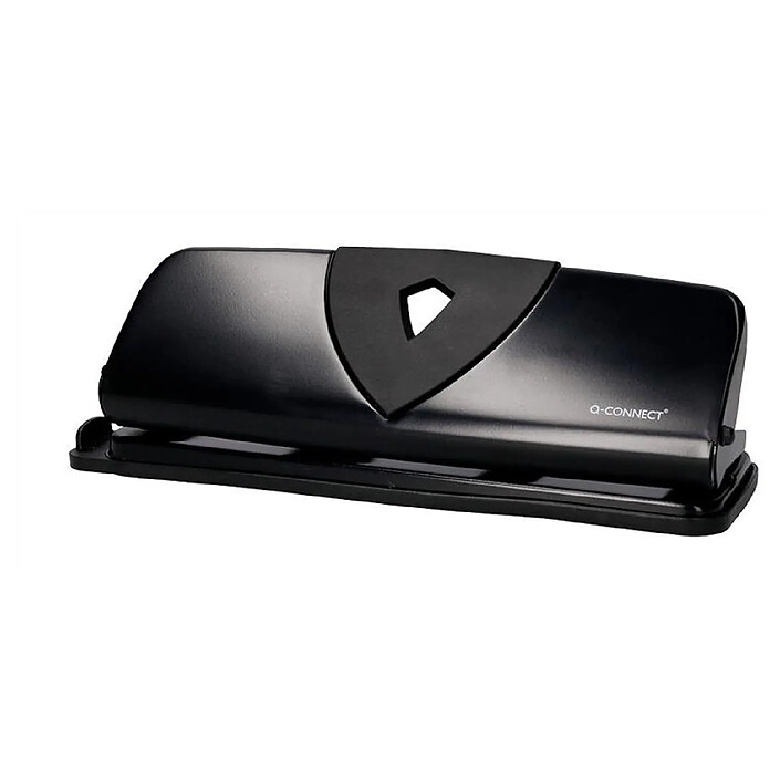 Q-CONNECT Perforateur Métal Plastique Cap 16f 4 trous Noir x 12