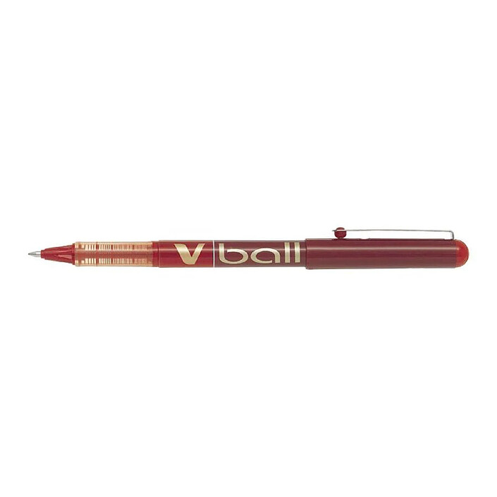 PILOT Stylo roller V Ball VB7 encre liquide Pointe métal Moyenne Rouge x 12